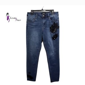 Nanette Lepore Sequin Applique Jean's size 10